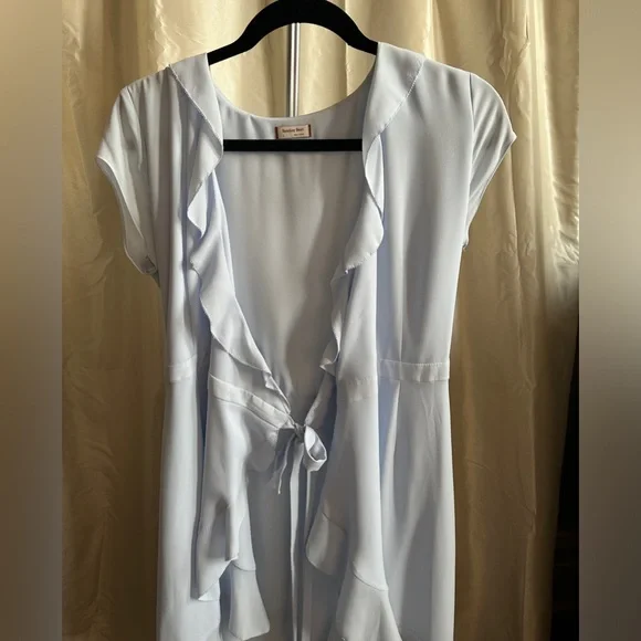 Aritzia blue Wrap Mini Dress - Picture 2 of 10